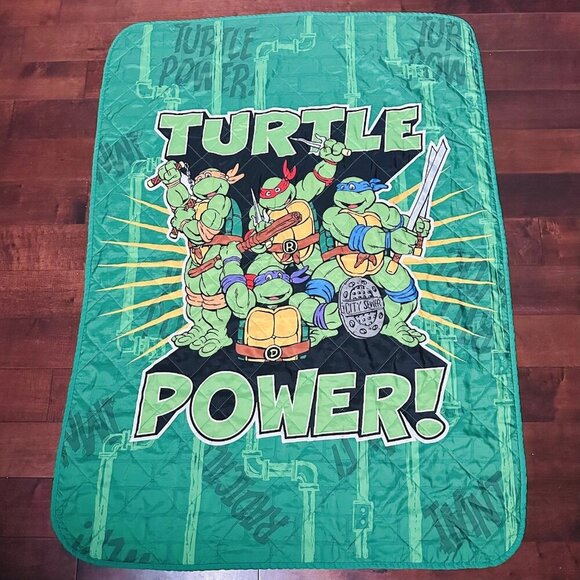 Nickelodeon Baby Teenage Mutant Ninja Turtles TMNT Throw Blanket 58”x42" - Picture 2 of 6